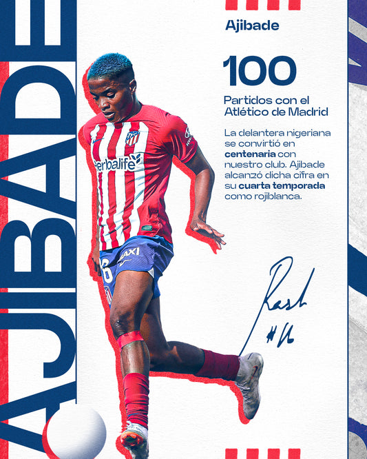 Rasheedat Ajibade celebrates 100 games for Atletico Madrid